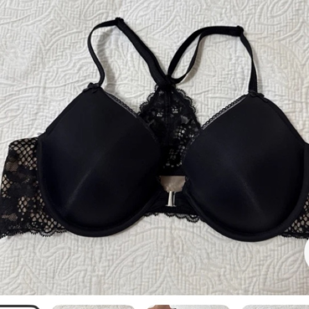 💜Adore Me Celebrena Contour Underwire Front Clasp Racerback Lace Bra Size:44DD